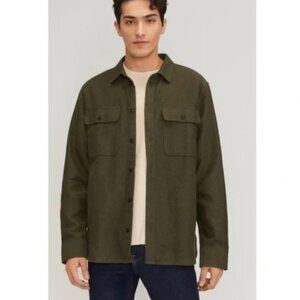 Everlane The Heavyweight Overshirt Heathered Green